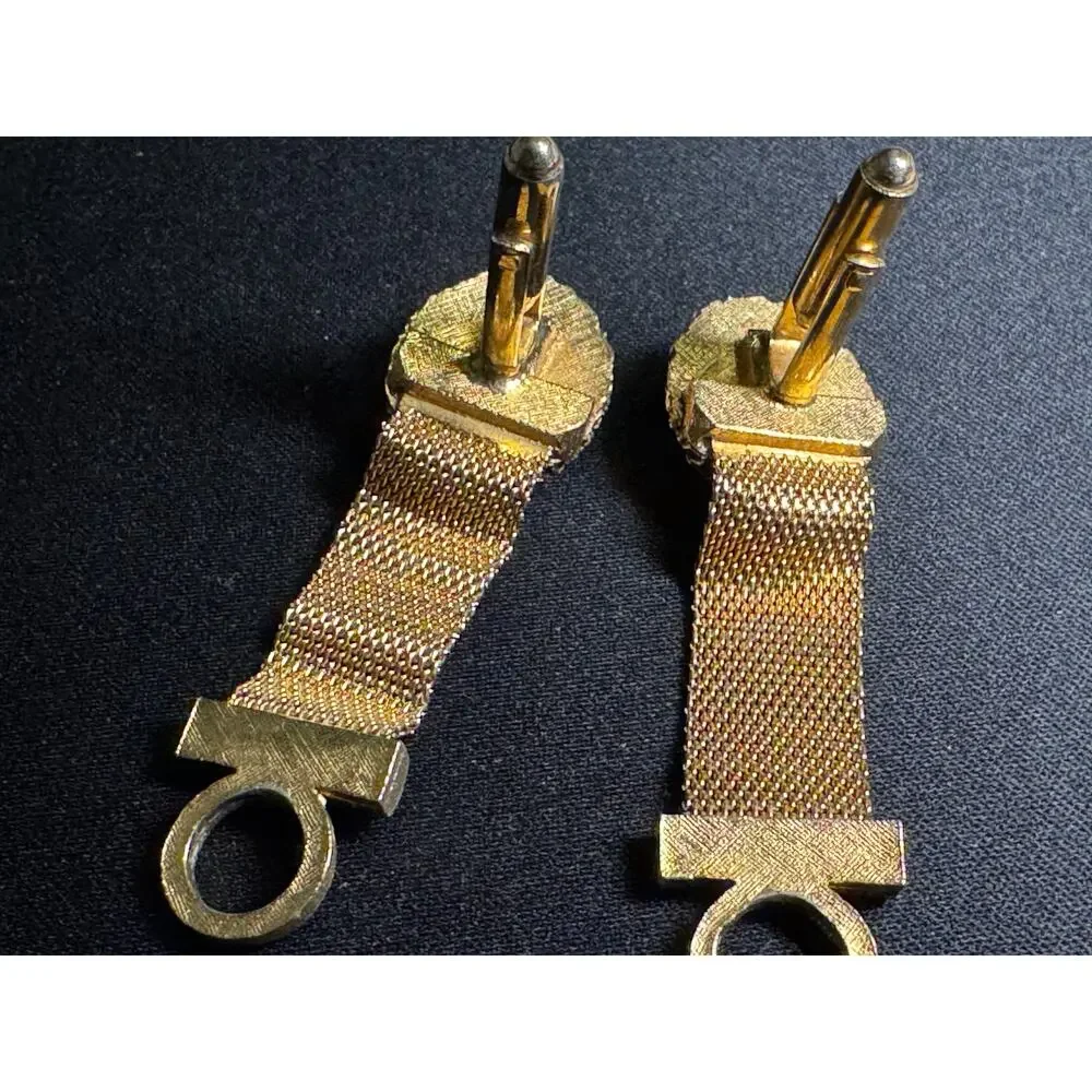 Vintage Dante Cameo Caesar's Head Gold Tone Cuff Links